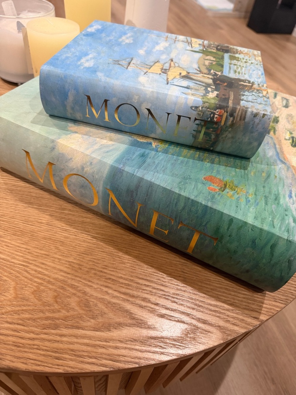 Coastal Cliffside Canvas Art Print  box in Teal and Mint . set of 2